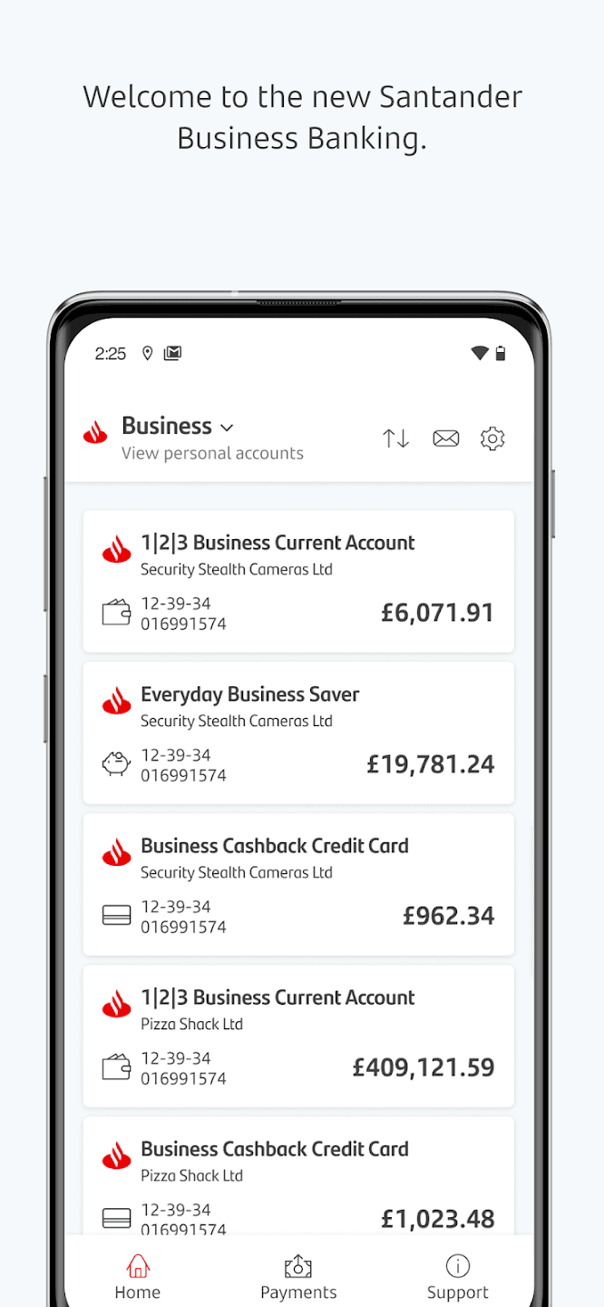 Santander Business Banking App